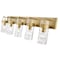 Z-Lite Fontaine 5 Light Vanity, Rubbed Brass & Clear 3035-5V-RB - alternate 4